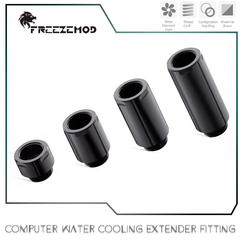 Base de encaixe extensor de resfriamento de água para pc freezemod, comprimento 10mm-40mm, rosca m-f, design de chave sextavada, material de latão de alta qualidade, 4 cores