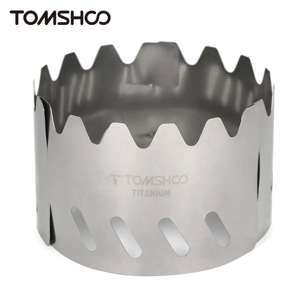 Tomshoo portátil titânio escudo de vento para fogão a gás fogão álcool ultraleve rack suporte pára-brisas para acampamento ao ar livre caminhadas