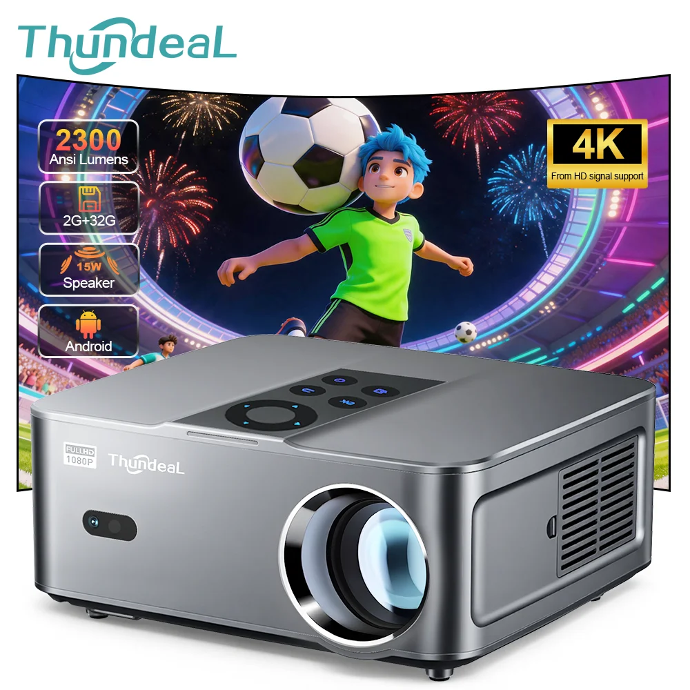 Projetor Portátil ThundeaL TD98 Mini Full HD 1080P Android 2K 4K WiFi 2G TD98W Mini Projetor de Vídeo Inteligente para Home Theater 3D Projetor Portátil ThundeaL TD98 Mini Full HD 1080P Android 2K 4K WiFi 2G TD98W Mini Projetor de Vídeo Inteligente para Home Theater 3D