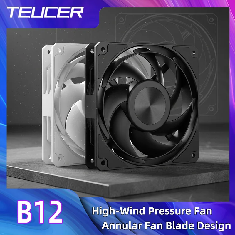 Teucer computador cpu cooler ventilador 120mm de alto desempenho 3000rpm ventiladores de refrigeração de baixo ruído para cpu/jogos pc & radiador de refrigeração de água
