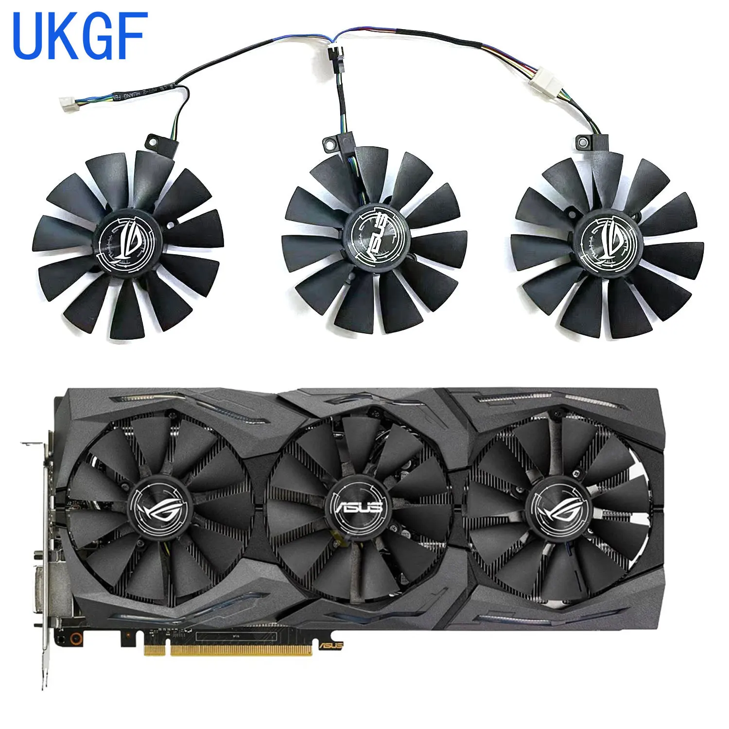 87MM T 129215 SU 6Pin Substituição Para ASUS Strix GTX 1070 OC 1080 1060 1080Ti RX480 GTX1080 Cooler de Ventilador de Placa de Vídeo