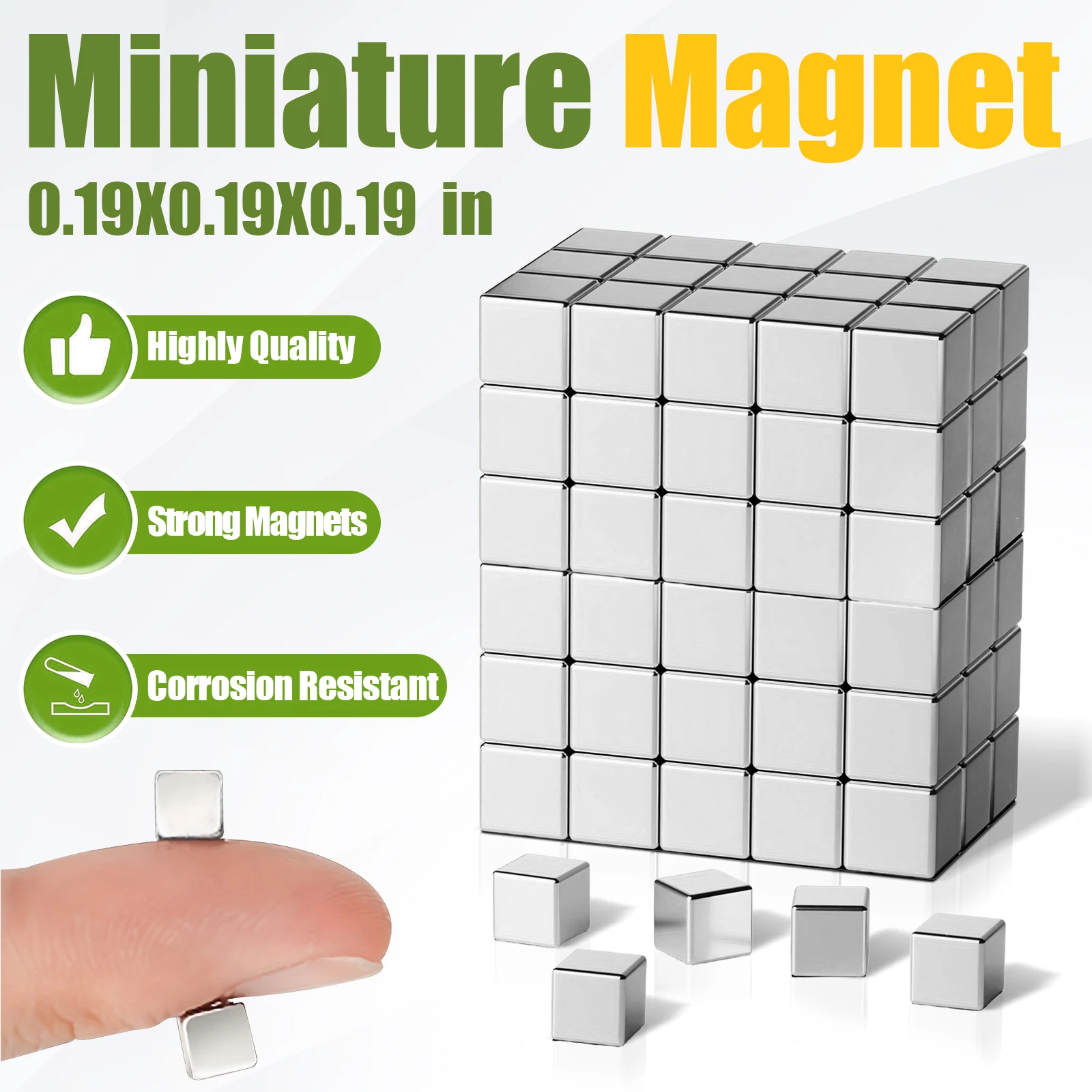 Ímãs quadrados super poderosos - ímãs de geladeira 5x5x5mm, ímãs de quadro branco, ímãs quadrados, ímãs pequenos