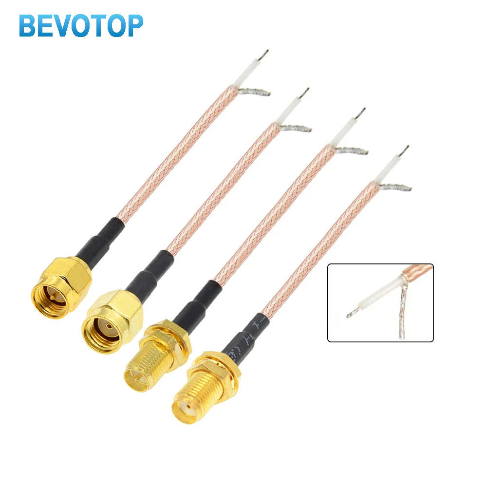 10 Peças Cabo Pigtail RG316 de Conexão SMA Fêmea de Extremidade Única para Soldagem em PCB, Conector de Fio Jackplug de Baixa Perda para Roteador WIFI, GPS e GPRS