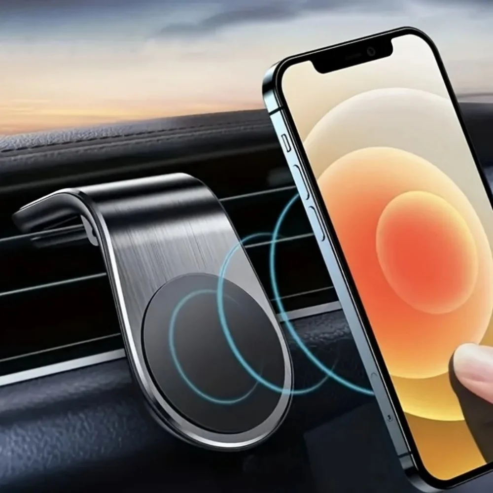 Suporte magnético universal para telemóvel, para colocar na grelha de ventilação do carro, com clipe para GPS e navegação, compatível com iPhone, Samsung, Xiaomi e Huawei.