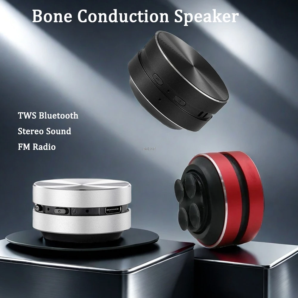 Mini Caixa de Som por Condução Óssea Bluetooth TWS Estéreo Sem Fio com Som Duplo, Alto-falantes Hummingbird com Rádio FM, Dropshipping Mini Caixa de Som por Condução Óssea Bluetooth TWS Estéreo Sem Fio com Som Duplo, Alto-falantes Hummingbird com Rádio FM, Dropshipping