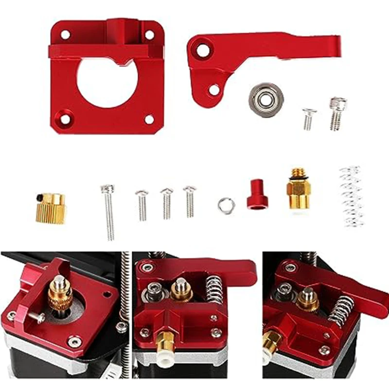Kit de Alimentação de Extrusora MK8 de Alumínio Atualizado para Impressoras 3D Creality Ender 3/3 Pro/3 V2, Ender 5/5 Pro/5 Plus, CR-10/10S Kit de Alimentação de Extrusora MK8 de Alumínio Atualizado para Impressoras 3D Creality Ender 3/3 Pro/3 V2, Ender 5/5 Pro/5 Plus, CR-10/10S