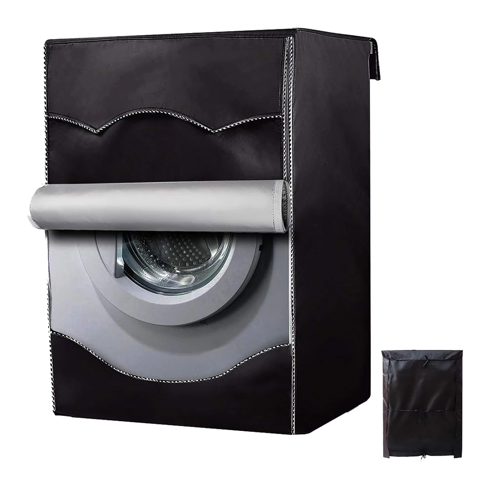 Capa à prova d'água 210d, revestimento prateado para máquina de lavar, protetor solar, carga frontal, secador de roupa, capa para máquina de lavar