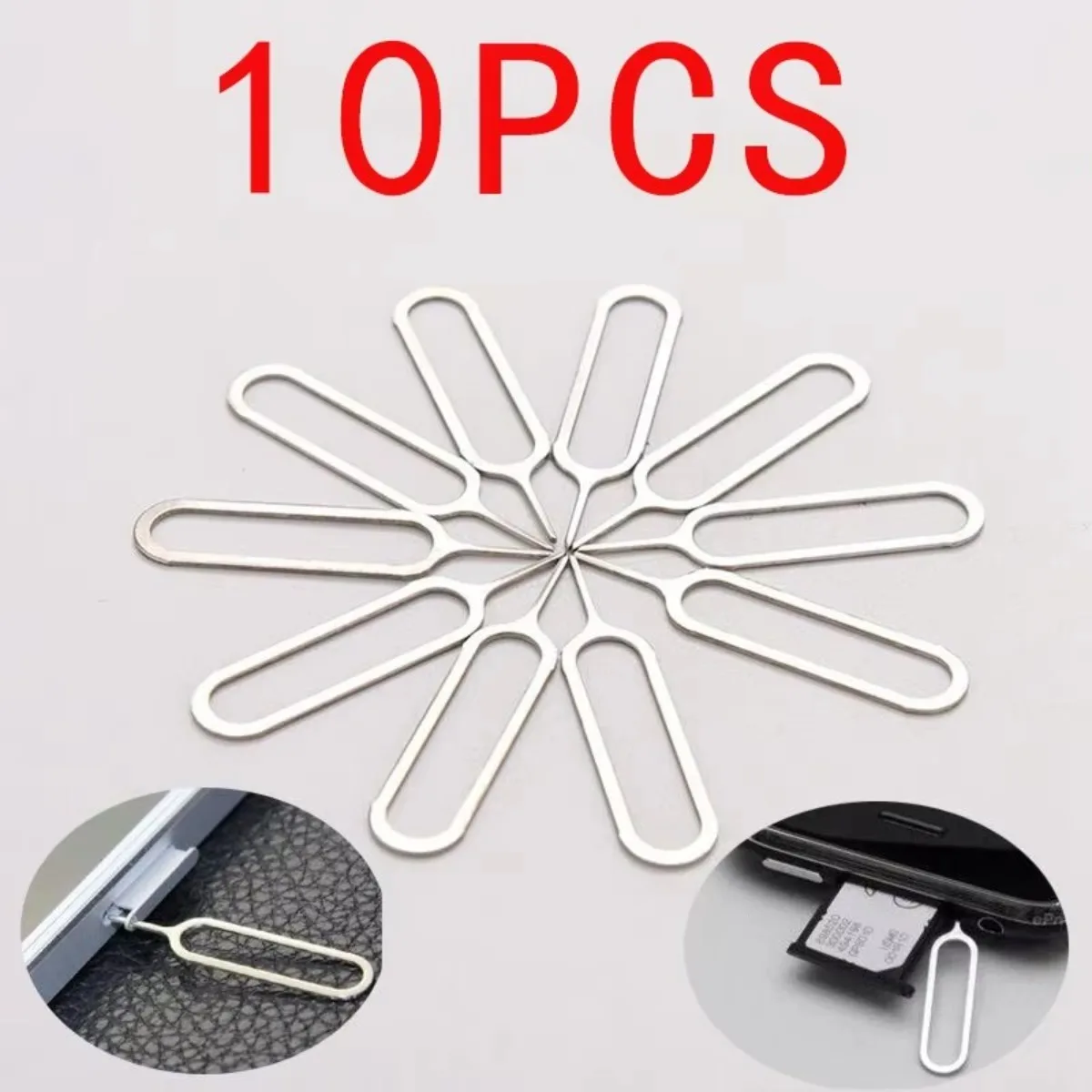 10 Peças de Ferramenta Ejetora de Cartões SIM Anti-Perda, Agulha para Abrir Bandeja de Cartão SIM, para iPhone, iPad, Celulares e Smartphones, Acessórios para Remoção de SIM 10 Peças de Ferramenta Ejetora de Cartões SIM Anti-Perda, Agulha para Abrir Bandeja de Cartão SIM, para iPhone, iPad, Celulares e Smartphones, Acessórios para Remoção de SIM