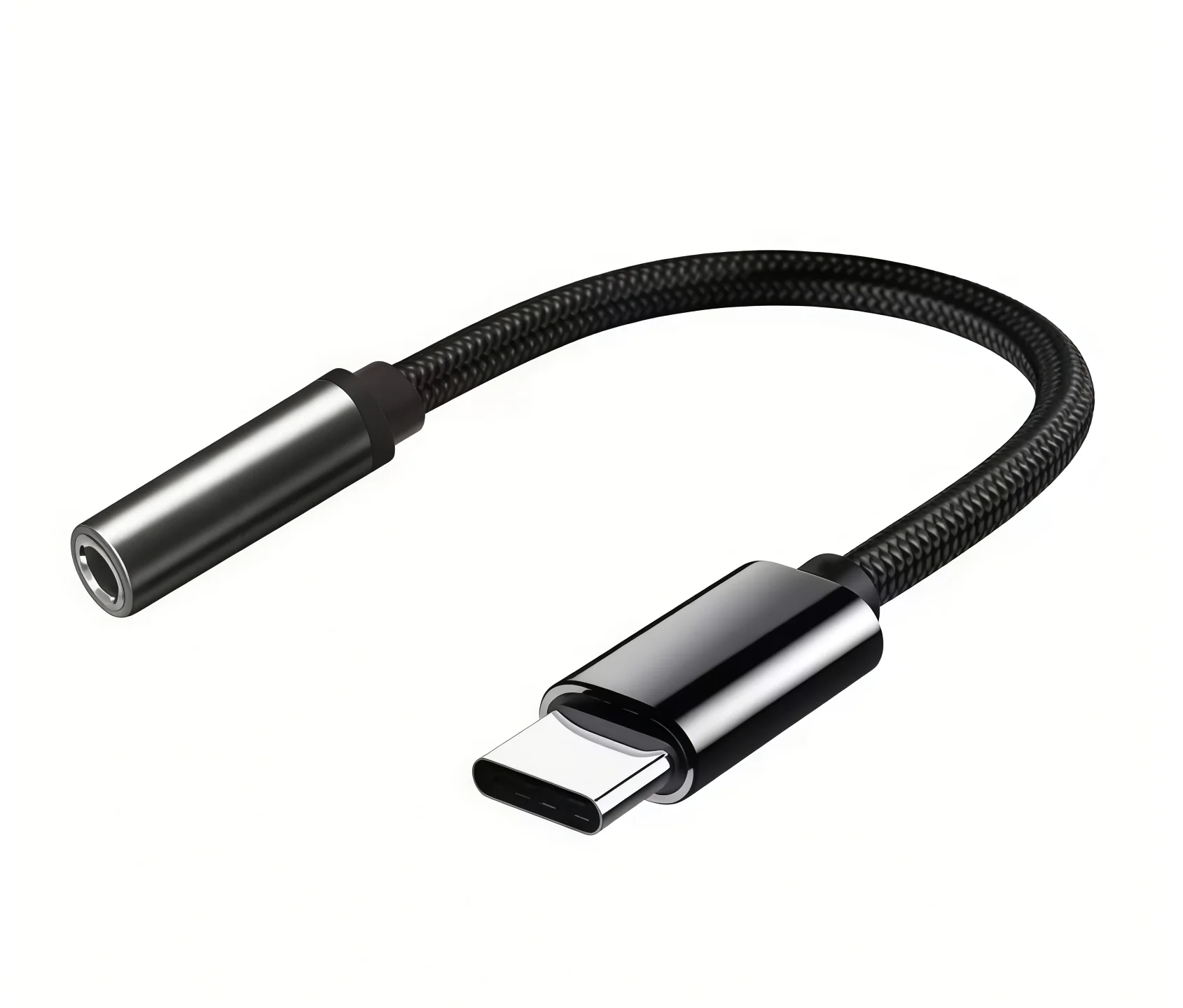 Cabo Dongle de Áudio USBC para Aux, Adaptador USB-C para Conector de Fone de Ouvido de 3,5mm Cabo Dongle de Áudio USBC para Aux, Adaptador USB-C para Conector de Fone de Ouvido de 3,5mm