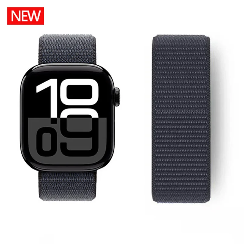 Pulseira de nylon para Apple Watch 45mm 44mm 46mm 40mm 49mm 41mm 42mm, compatível com iWatch Series 12 11 Se 7 8 9 10 ultra 3 4