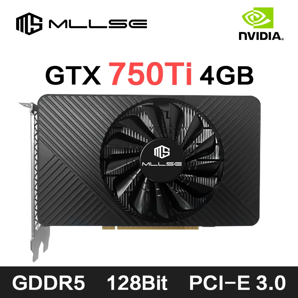 Placa de Vídeo MLLSE GTX 750Ti 4GB GDDR5 128Bit DVI VGA PCI-E 3.0 Geforce GPU Gtx 750 8gb para Jogos Placa de Vídeo MLLSE GTX 750Ti 4GB GDDR5 128Bit DVI VGA PCI-E 3.0 Geforce GPU Gtx 750 8gb para Jogos