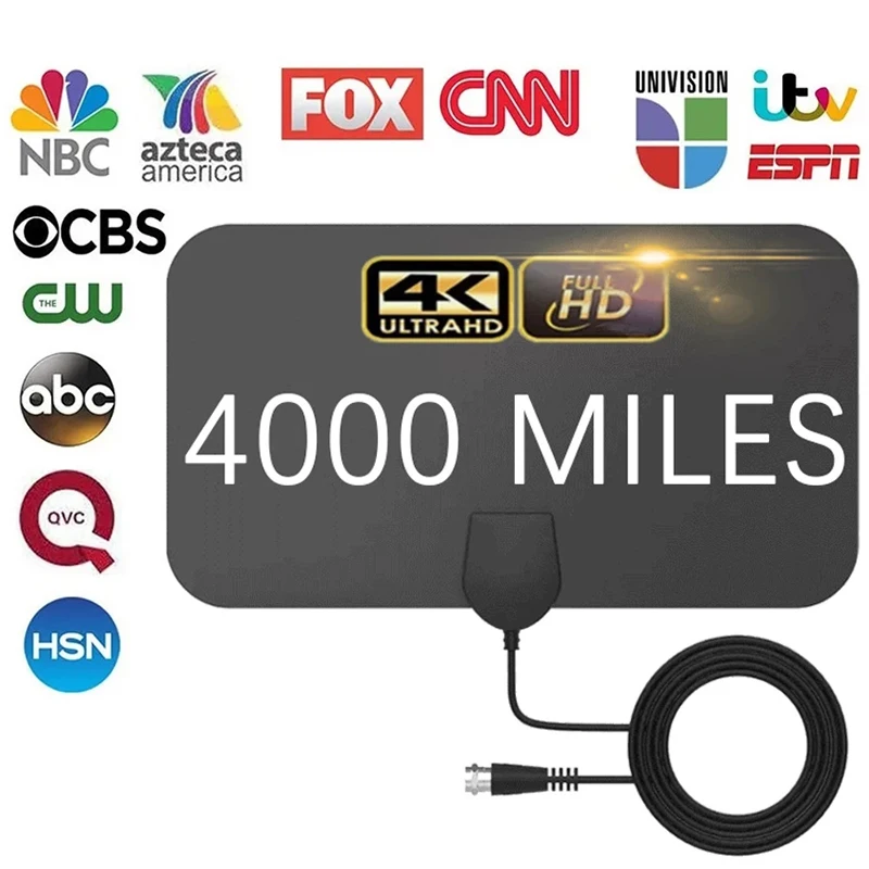 Antena de tv inteligente antena digital para hdtv 4k 1080p amplificador de sinal melhoria 500 milhas alcance 4k antena de tv sinal digital Antena de tv inteligente antena digital para hdtv 4k 1080p amplificador de sinal melhoria 500 milhas alcance 4k antena de tv sinal digital