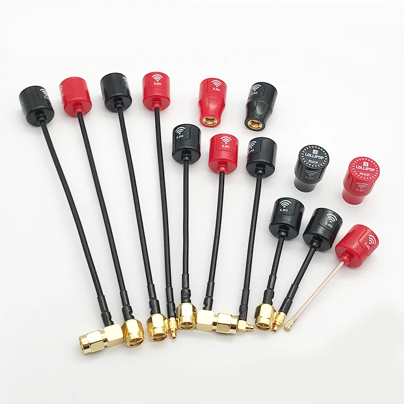 Novo pirulito 4 menor e mais leve 5.8g 2.5dbi ganho antena rhcp sma RP-SMA mmcx ufl conector para rc fpv modelo de drone de corrida Novo pirulito 4 menor e mais leve 5.8g 2.5dbi ganho antena rhcp sma RP-SMA mmcx ufl conector para rc fpv modelo de drone de corrida