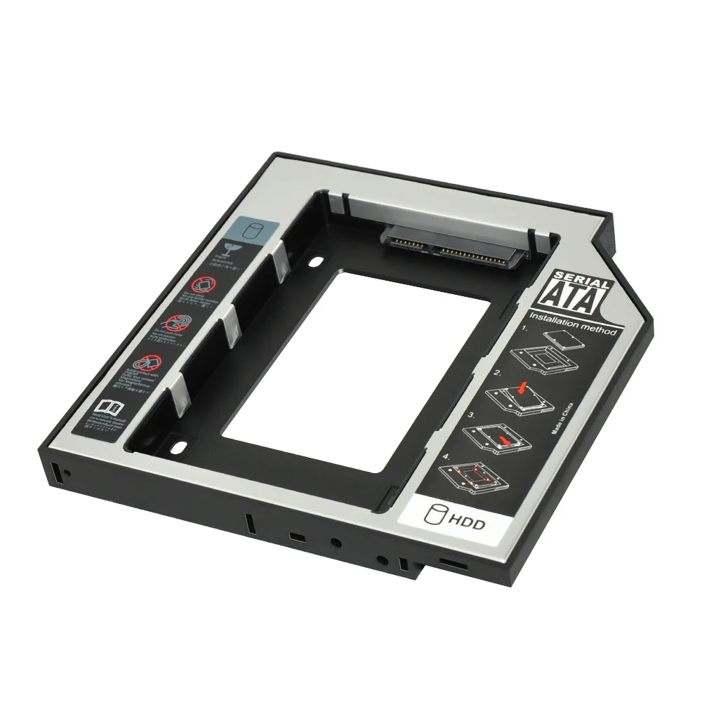 Para laptop DVD-ROM 9.5mm/12.7mm universal 2nd hdd caddy sata 3.0 adaptador para 2.5 Polegada ssd caso gabinete de disco rígido