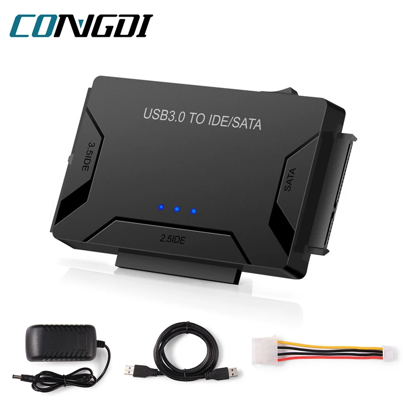 Adaptador de disco rígido usb 3.0 para sata ide 2.5/3.5 Polegada hdd ssd conversor de transferência de dados de unidade óptica para laptop desktop disco rígido