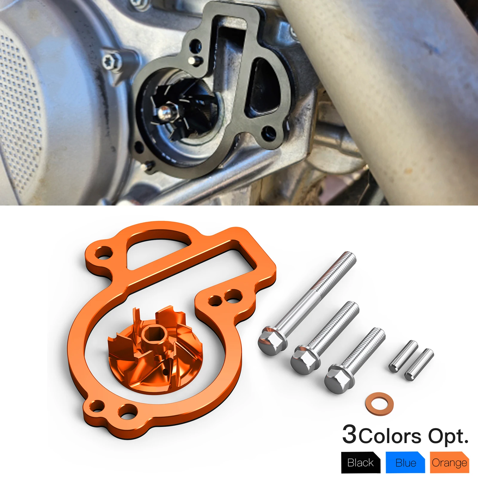 Nicecnc para ktm excf 450 EXC-F xcfw 450 500 2017-2024 sxf 450 kit de resfriamento de impulsor de bomba de água de grandes dimensões 450 smr fábrica de rally Nicecnc para ktm excf 450 EXC-F xcfw 450 500 2017-2024 sxf 450 kit de resfriamento de impulsor de bomba de água de grandes dimensões 450 smr fábrica de rally
