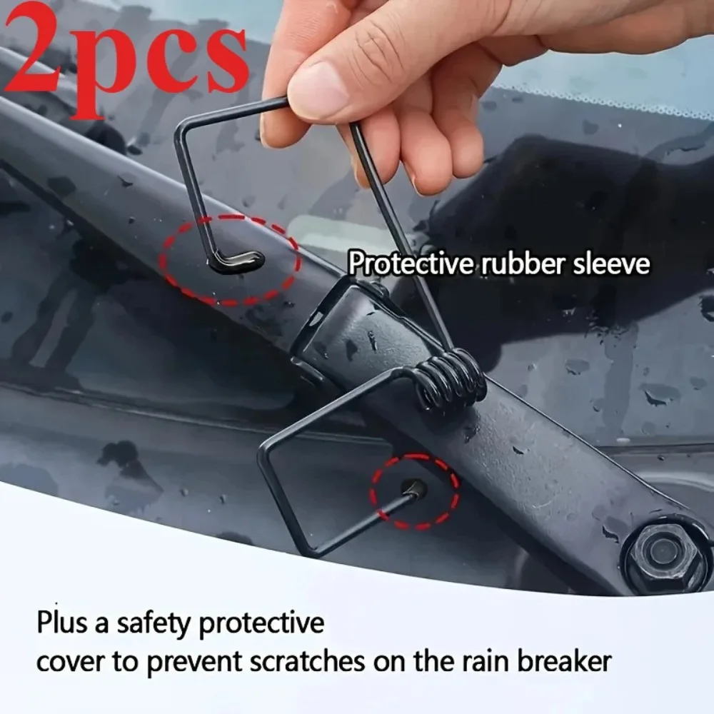 Mola de Pressão para Limpador de Para-brisa Automotivo 2 Peças Kit de Atualização Universal em Liga para Corrigir Saltos e Manchas do Limpador Fácil Instalação para Carros e Caminhões Mola de Pressão para Limpador de Para-brisa Automotivo 2 Peças Kit de Atualização Universal em Liga para Corrigir Saltos e Manchas do Limpador Fácil Instalação para Carros e Caminhões