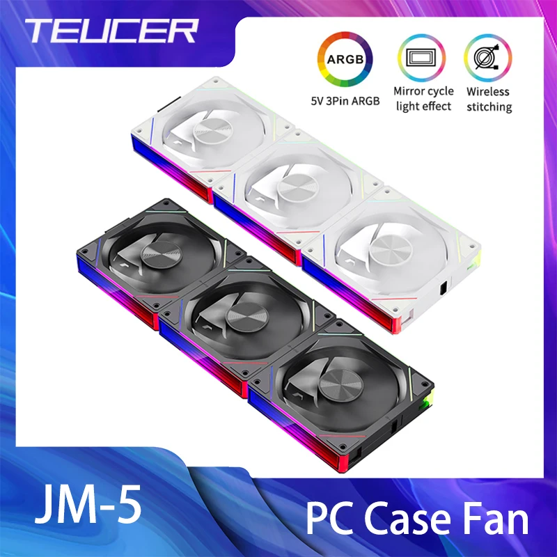 Teucer JM-5 ventilador de caixa de pc de alto desempenho forte dissipação de calor ventiladores de caixa de resfriamento radiador de computador ventilador de caixa refrigerador de água