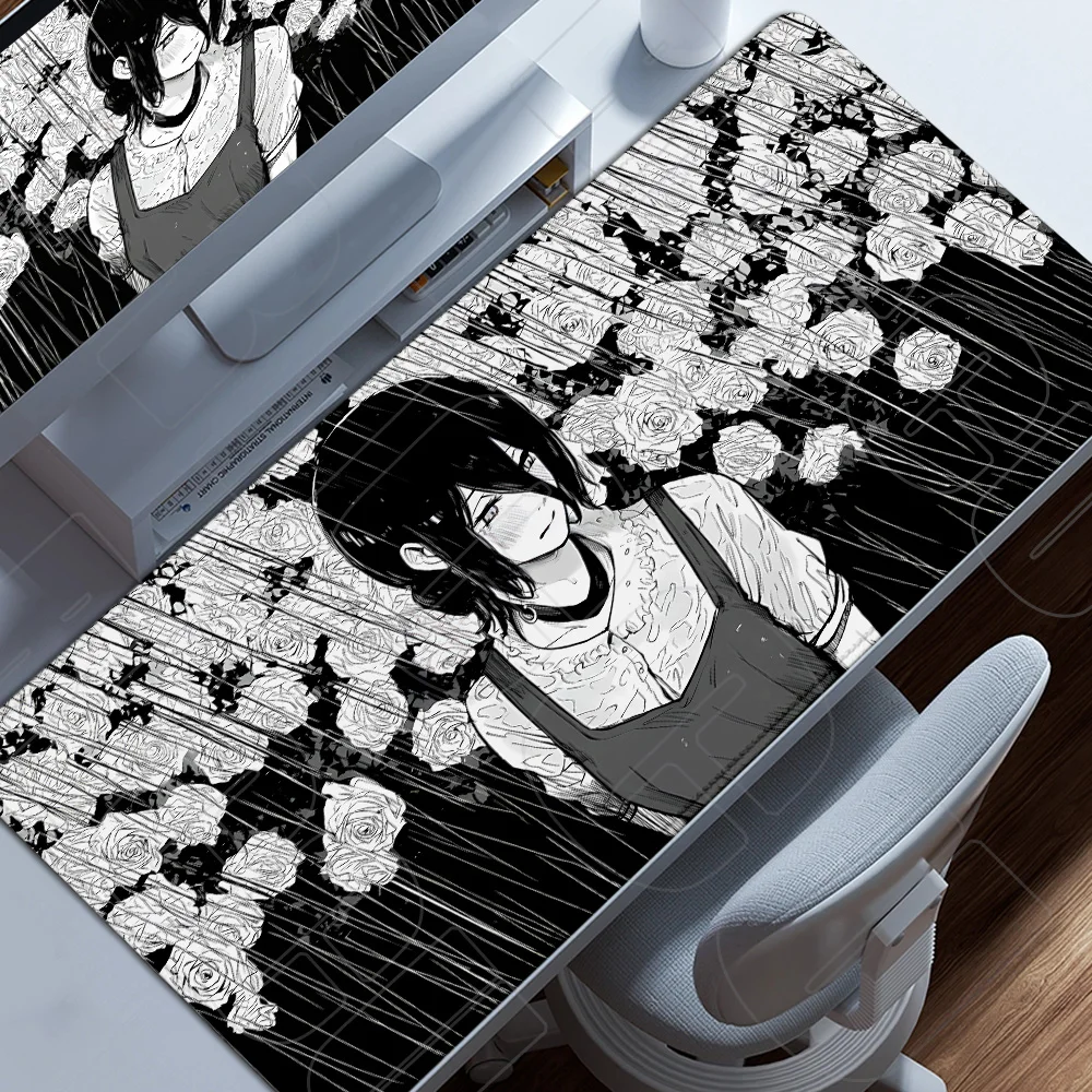 Hd motosserra homem xxl mouse pad anime reze gamer makima gaming acessórios para pc mouse pads teclado grande tapete de mesa teclado do computador