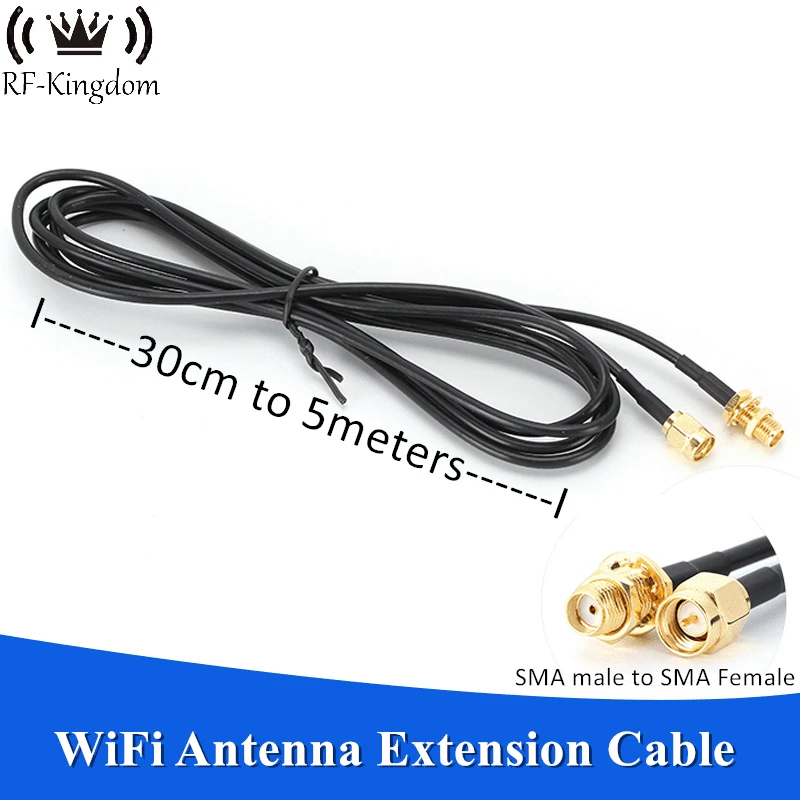 Cabo de extensão de antena coaxial rg174 sma macho para sma fêmea adaptador de conector rf 4g wifi roteador fio montagem 1m 2m 3m 5m