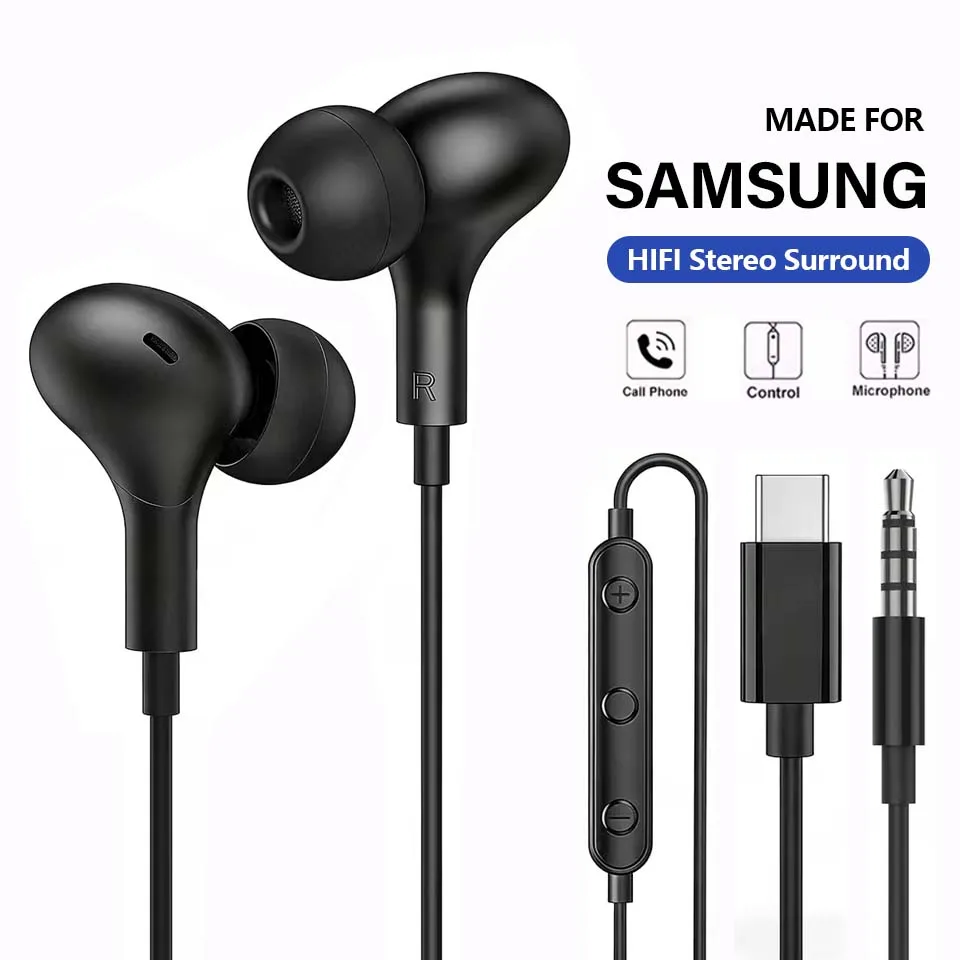 Fone de Ouvido USB C para Samsung Galaxy S24 S25 S26 Ultra A17 A54, Fones Magnéticos com Cancelamento de Ruído e Microfone Fone de Ouvido USB C para Samsung Galaxy S24 S25 S26 Ultra A17 A54, Fones Magnéticos com Cancelamento de Ruído e Microfone
