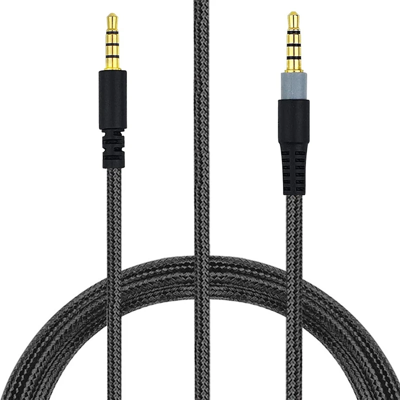 Cabo de Extensão Auxiliar Trançado de Nylon 3.5mm (1 unidade) para Headsets e Fones de Ouvido Gamer HyperX Cloud Mix e Alpha S