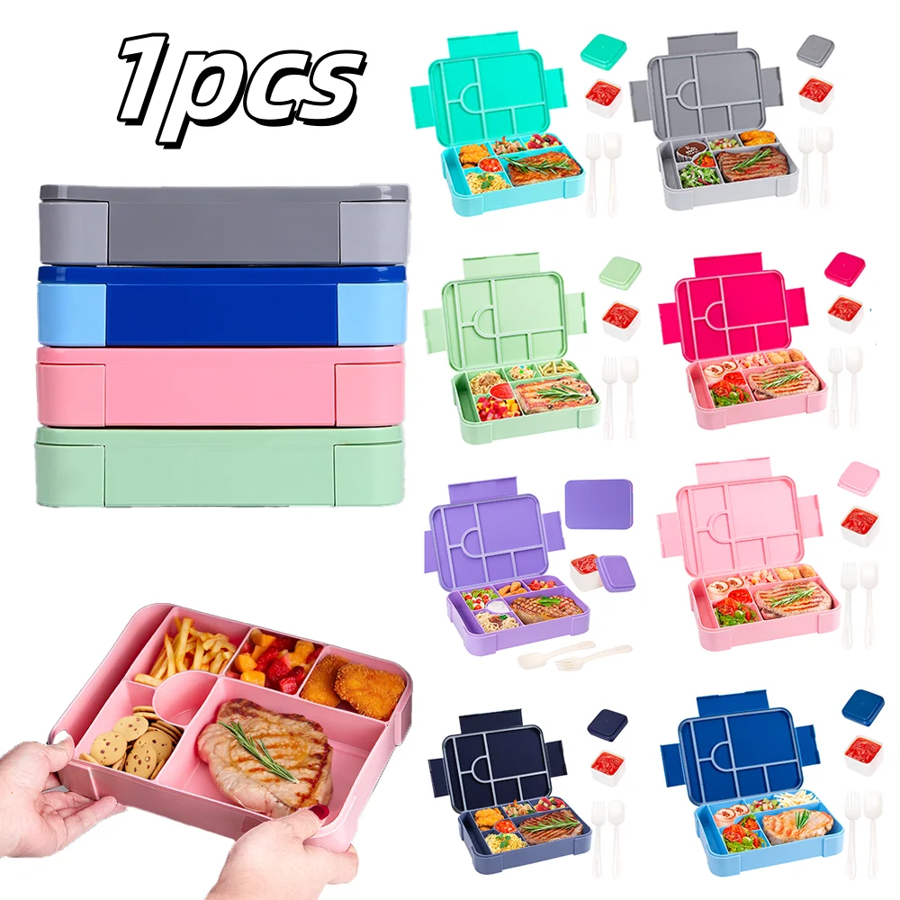 1pc grande capacidade bento lancheira capacidade microondas bento caixa à prova de vazamento vedação portátil dividido recipiente de alimentos frescos 1pc grande capacidade bento lancheira capacidade microondas bento caixa à prova de vazamento vedação portátil dividido recipiente de alimentos frescos