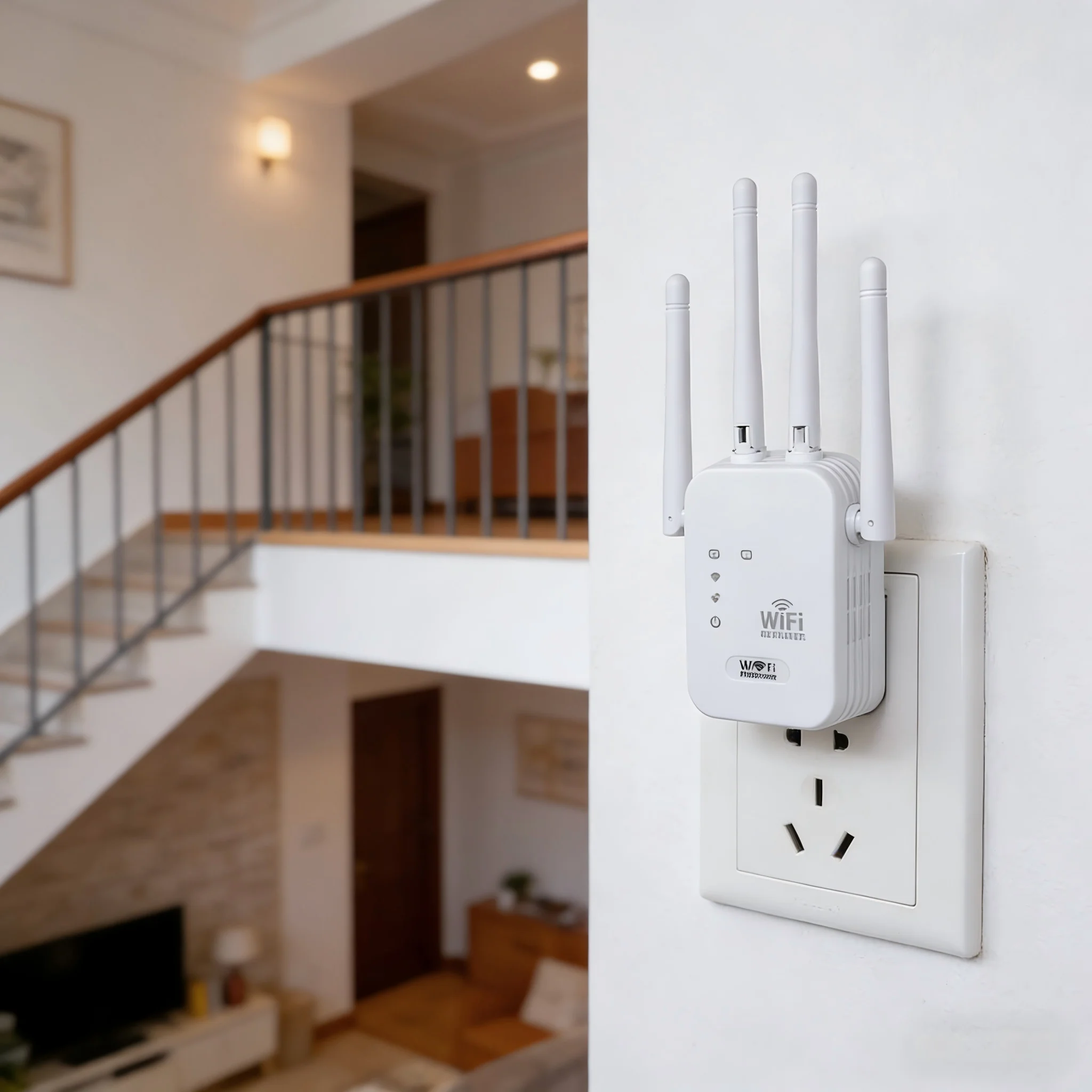 Repetidor WiFi 300Mbps 2.4G, Extensor de Sinal Sem Fio 802.11N, Amplificador de WiFi de Longo Alcance, Roteador Expansor de Rede Doméstica