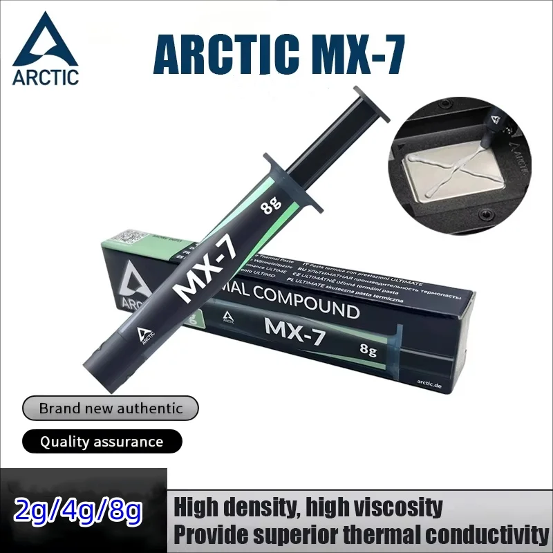 Gel Térmico de Silicone Arctic AC MX-7 para Computador, Desktop, Laptop, Notebook, CPU, GPU, Placa de Vídeo, Pasta Condutiva Térmica