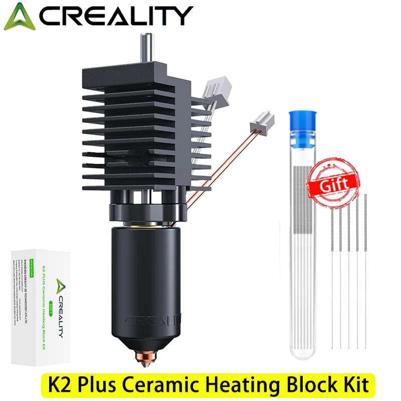 Kit de Hotend Cerâmico Creality K2 Plus, Bico de Troca Rápida K2 Plus, Bico de Troca Rápida Totalmente Metálico e 300 ° Peças de Atualização do Bloco de Aquecimento C