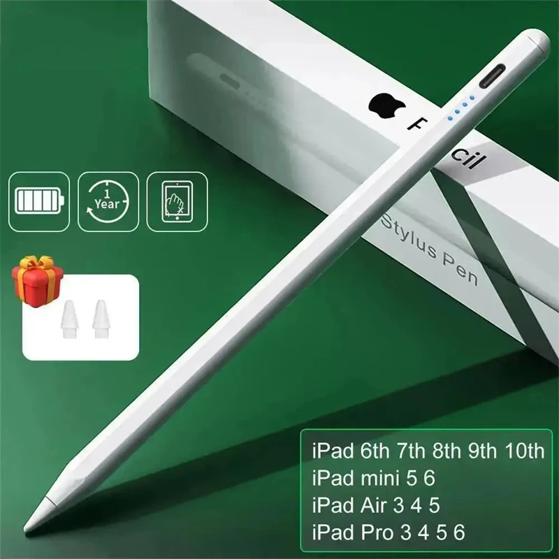 Para apple pencil 2 1 palma de rejeição exibição energia ipad acessórios ipad 2022 2021 2020 2019 2018 pro 11 12.9 ar mini stylus pe
