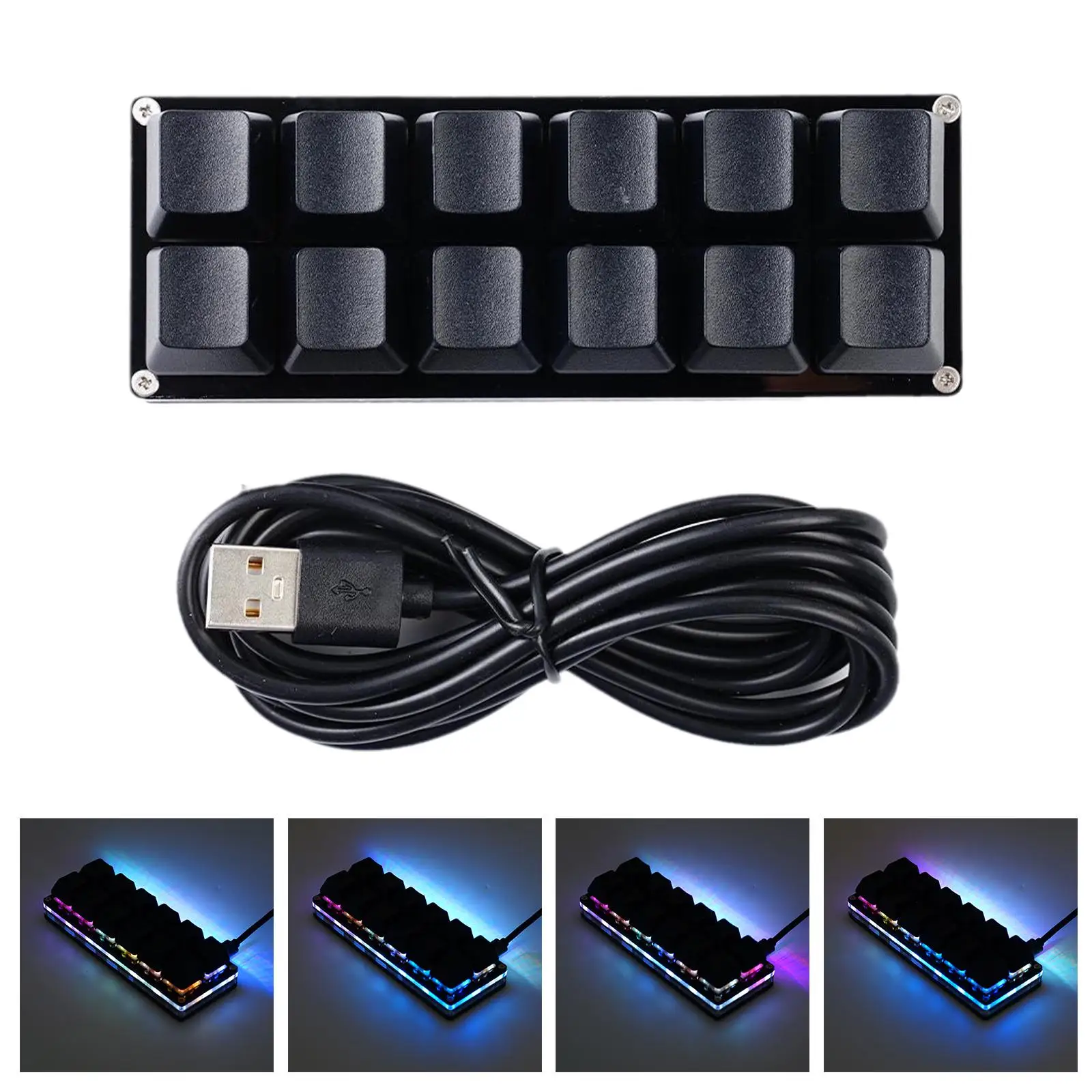 Diy personalizado usb mini teclado rgb programável macro teclado gamer teclado de jogos desenho teclado mecânico 2/6/9/12 teclas Diy personalizado usb mini teclado rgb programável macro teclado gamer teclado de jogos desenho teclado mecânico 2/6/9/12 teclas