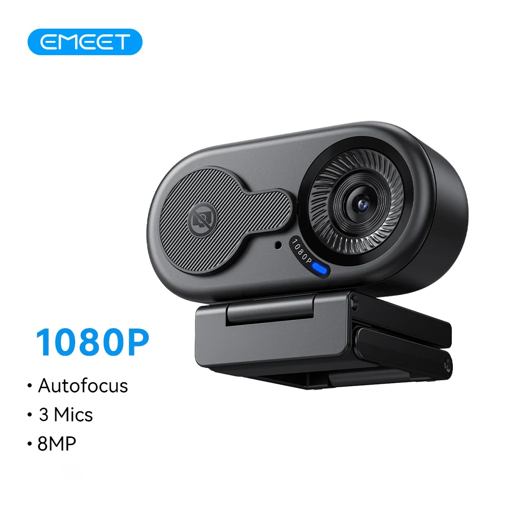 Webcam 4K/2K/1080P EMEET C100 Câmera USB para Computador para Transmissões ao Vivo/ Chamadas de Vídeo/ Conferências