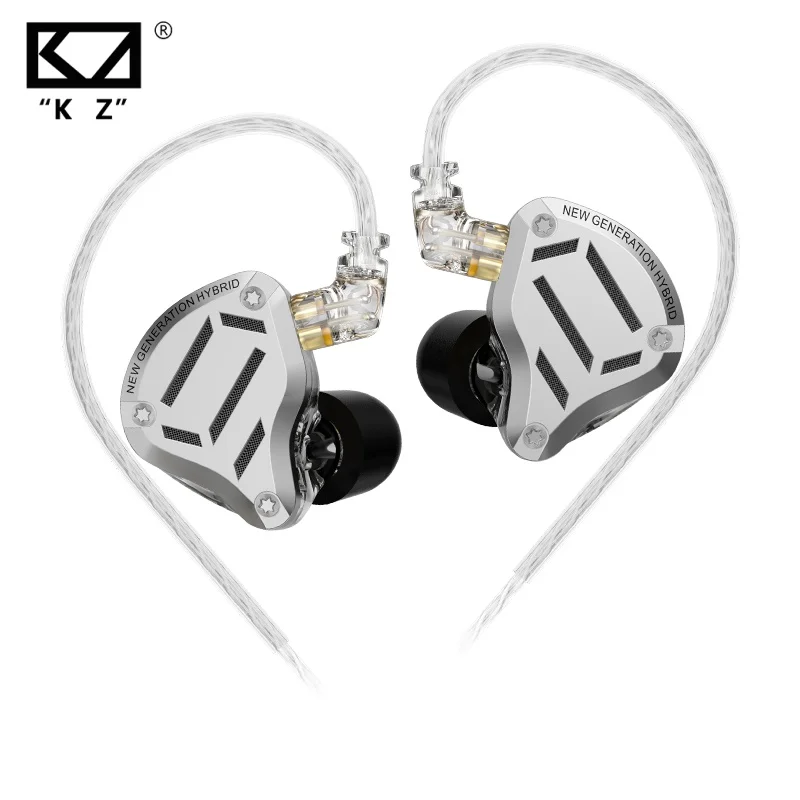 KZ ZS10 Pro 2 fone de ouvido de metal de alta fidelidade intra-auricular baixo interruptor de ajuste de 4 níveis monitor esportivo fone de ouvido som redução de ruído