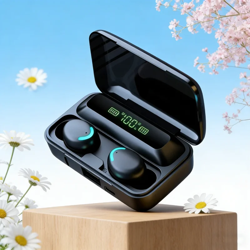 Novos Fones de Ouvido Bluetooth 9D Estéreo com Alto Grave, Fones de Ouvido Esportivos com Controle por Toque, TWS Sem Fio, Headset à Prova d'Água Novos Fones de Ouvido Bluetooth 9D Estéreo com Alto Grave, Fones de Ouvido Esportivos com Controle por Toque, TWS Sem Fio, Headset à Prova d'Água