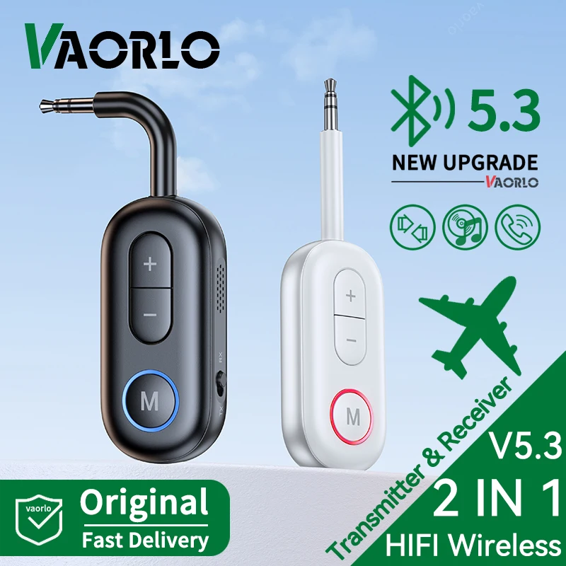 Bluetooth 5.3 transmissor de áudio receptor 3.5mm aux alta fidelidade estéreo música adaptador sem fio com microfone para carro avião tv pc fone de ouvido Bluetooth 5.3 transmissor de áudio receptor 3.5mm aux alta fidelidade estéreo música adaptador sem fio com microfone para carro avião tv pc fone de ouvido