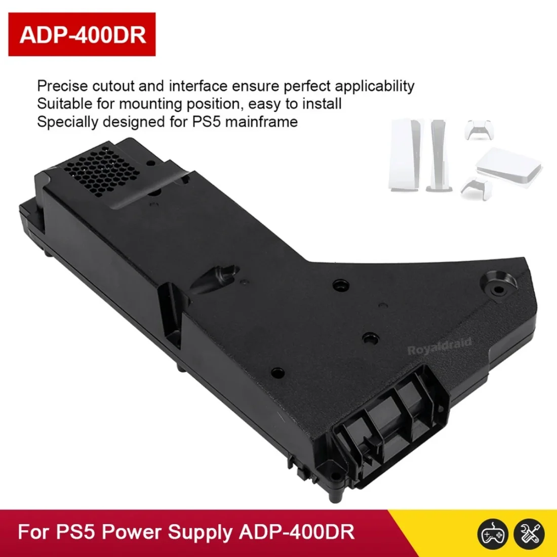 Fonte de Alimentação AC para PS5 ADP-400DR ADP-400ER, Substituição Interna da Fonte de Alimentação ADP-400FR para Console PS5 CFI-1215