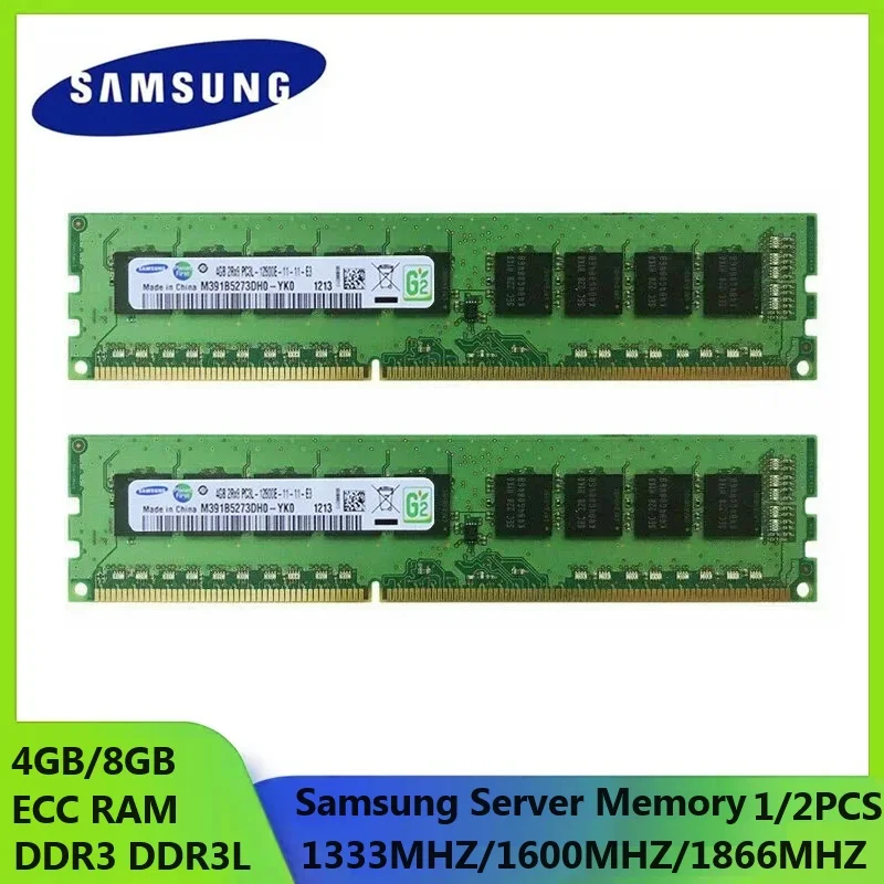 Memória do servidor Samsung, DDR3, 14900E, 10600E, Workstation, 1.35 V, 1.5V, RAM ECC, DDR3, DDR3L, 8GB, 1333, 1600MHz, 1866MHz