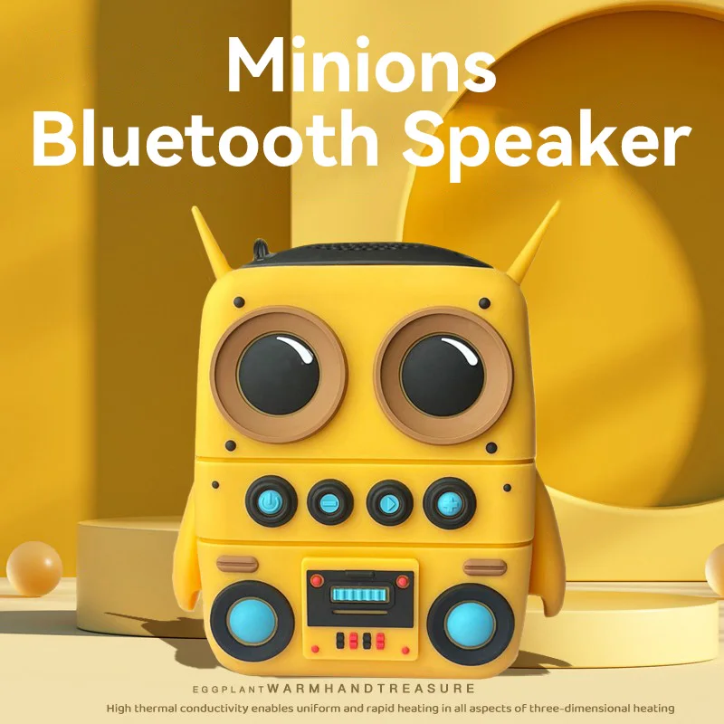 Caixa de Som Bluetooth Compacta e Bonita, Suporte para Cartão TF, Decoração de Mesa, Reprodutor de Música Portátil para Exterior, IP65 à Prova d'Água