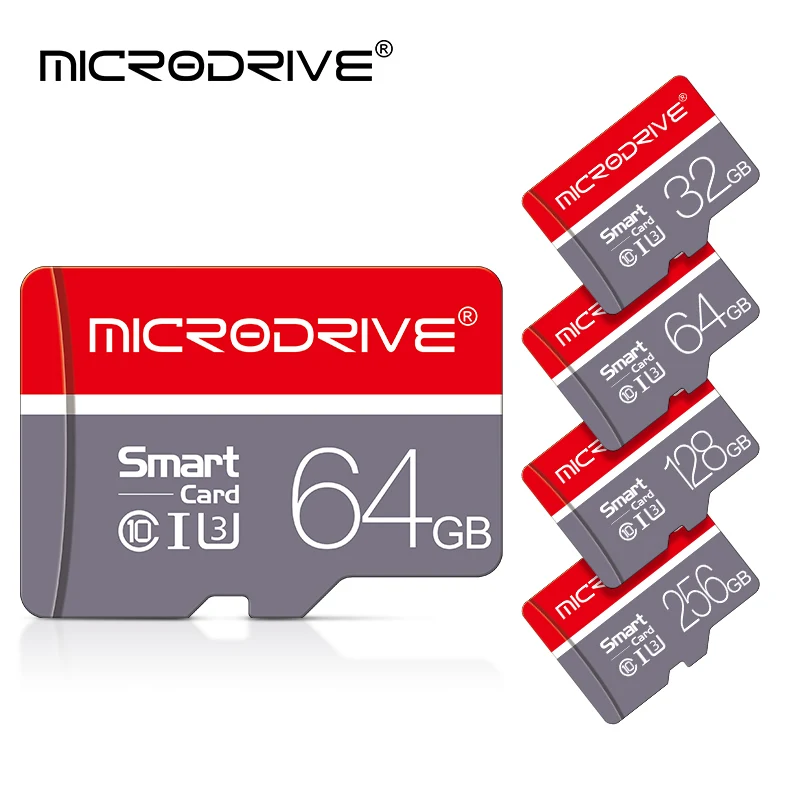 Cartão de Memória Mini SD Classe 10 de Alta Velocidade 256GB, Cartão Micro TF Flash 4GB 8GB 16GB 32GB 64GB 128GB à Prova d'Água para Smartphone