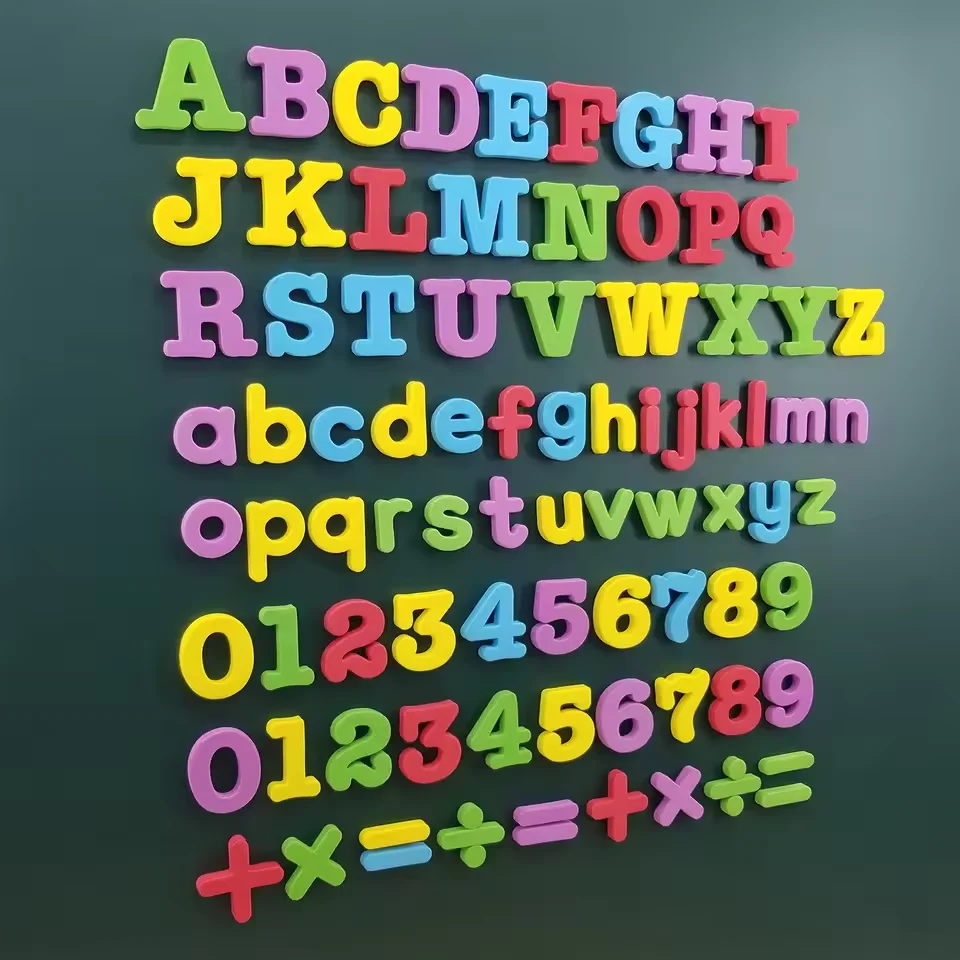 Abc magnético inglês carta adesivos magnéticos geladeira adesivos educativos brinquedos das crianças presente de natal