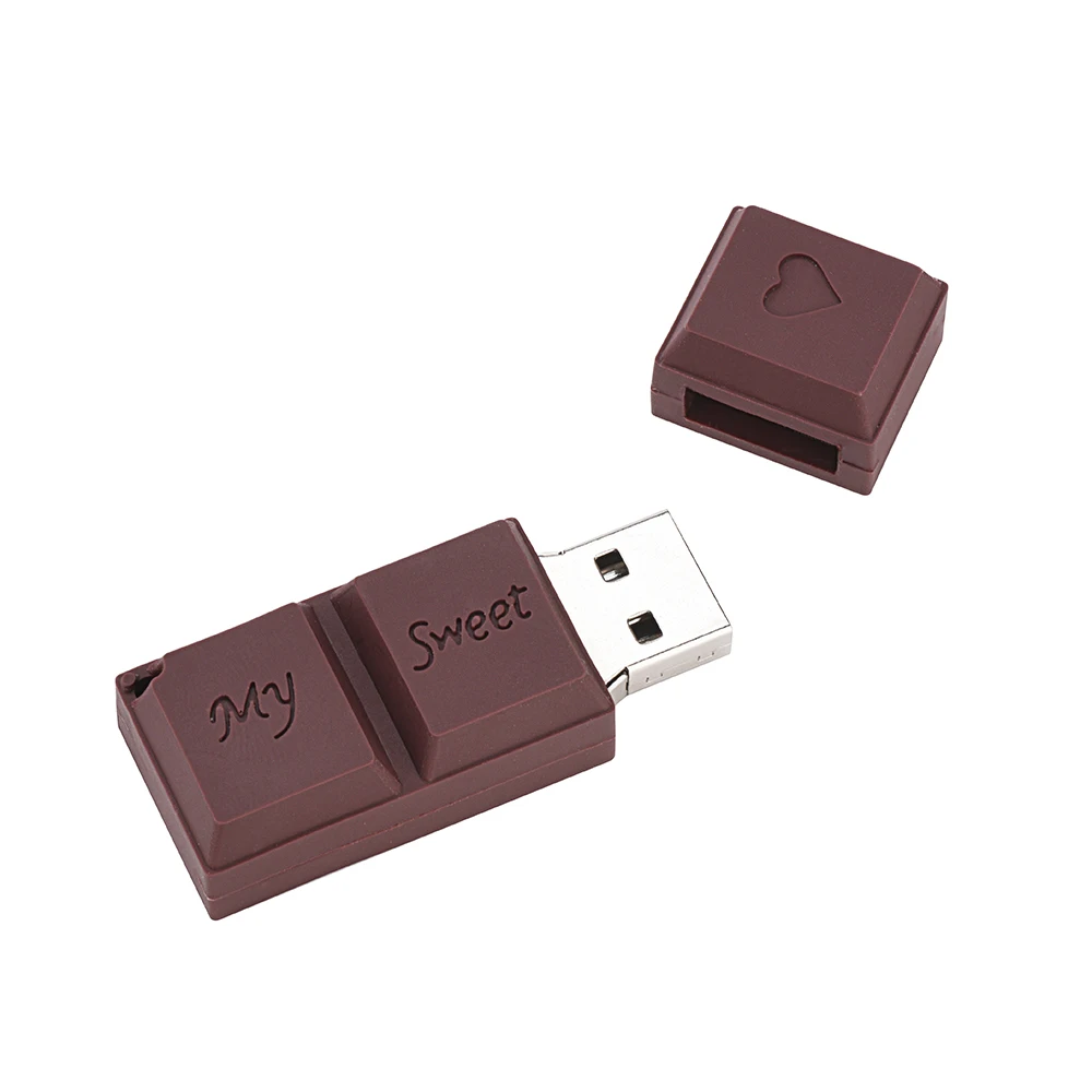 Modelo de chocolate dos desenhos animados USB flash drive 64gb Pen drive 128MB 4GB 8GB 16GB 32GB memória stick U disk