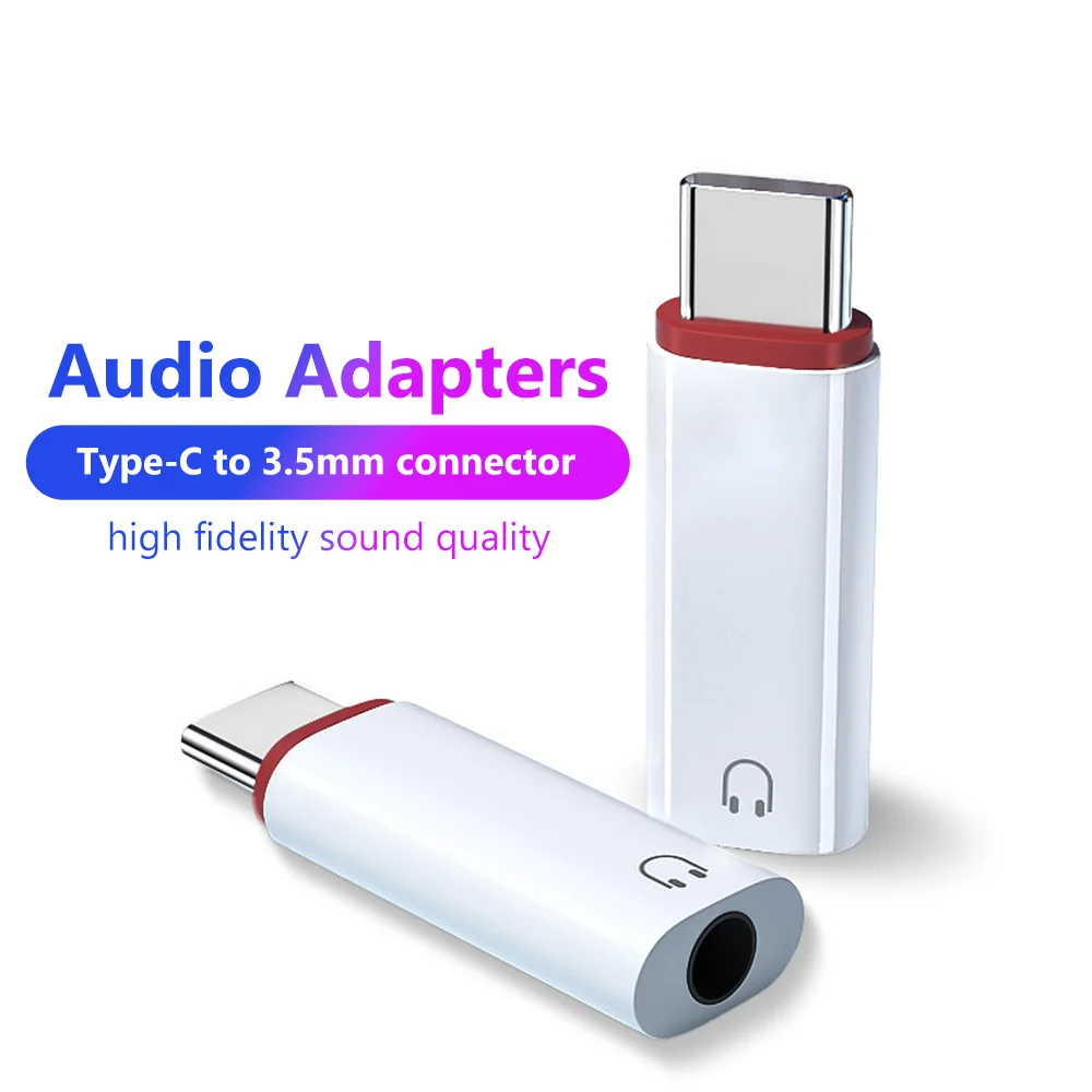 Adaptador de áudio AUX de 3,5 mm fêmea para Type-C macho (1/2 peças) para fones de ouvido com fio Samsung, Xiaomi Redmi, Huawei Adaptador de áudio AUX de 3,5 mm fêmea para Type-C macho (1/2 peças) para fones de ouvido com fio Samsung, Xiaomi Redmi, Huawei