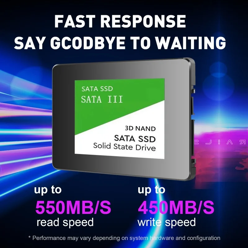 SSD Interno de Alta Velocidade SATA III de 2,5 Polegadas para Laptop - Upgrade de Armazenamento para PC e Laptop 128GB 240GB 480GB 512GB