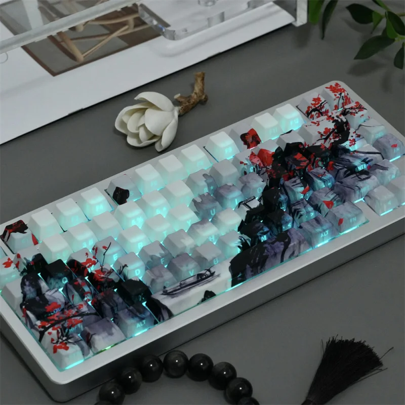 Teclas PBT Personalizadas 130 Teclas em Formato de Gato Siamês Fofo com Sublimação de Tinta Perfil MAO para Teclado Mecânico Gamer MX Teclas PBT Personalizadas 130 Teclas em Formato de Gato Siamês Fofo com Sublimação de Tinta Perfil MAO para Teclado Mecânico Gamer MX