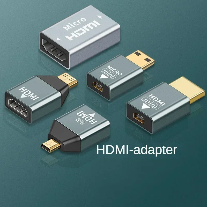 Adaptador conversor mini micro compatível com HDMI 4K60HZ para laptop, placa gráfica, câmera, TV, monitor, adaptador HD de áudio e vídeo
