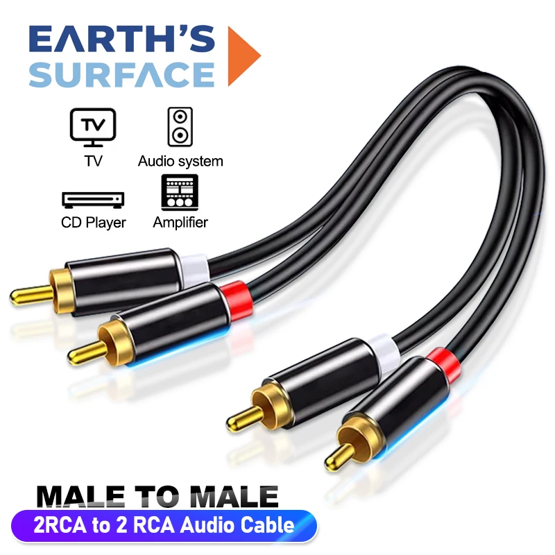 Cabo de Áudio Estéreo RCA 2RCA para 2RCA Macho-Macho, Cabos de Áudio Auxiliar para HDTV, Home Theater, DVD, Amplificador, Caixa de Som, HIFI, Cabo RCA Duplo Cabo de Áudio Estéreo RCA 2RCA para 2RCA Macho-Macho, Cabos de Áudio Auxiliar para HDTV, Home Theater, DVD, Amplificador, Caixa de Som, HIFI, Cabo RCA Duplo