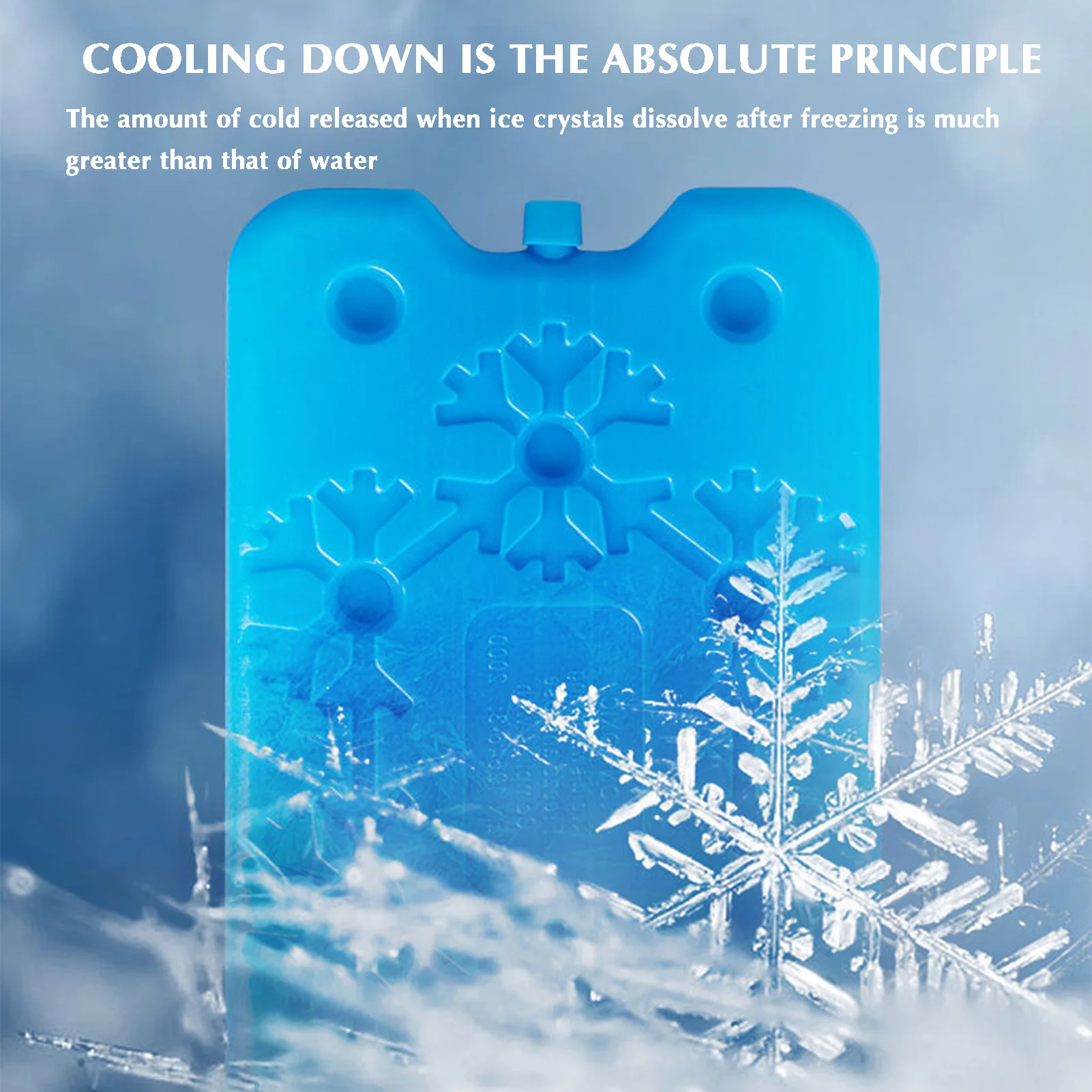 Gel reutilizável, caixa de congelador frio, injeção de água, caixa de cristal para piquenique, viagem, alimentos frescos, armazenamento de bolos, 1pc