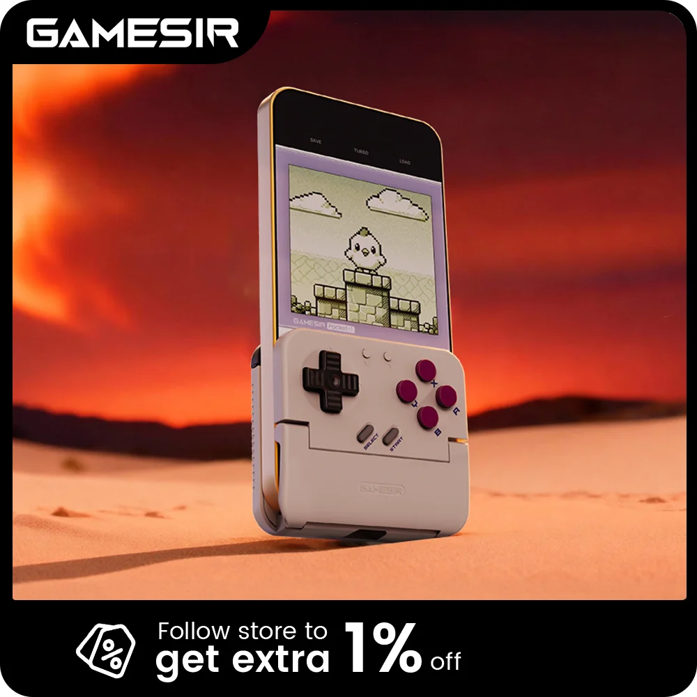Controlador de Jogos GameSir Pocket Taco, Gamepad Retro Portátil, Controle Vertical Bluetooth Leve para Android