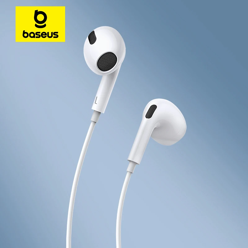 Baseus c17 fone de ouvido com fio tipo-c com microfone intra-auricular com fio para xiaomi samsung note 10 note 20 s21 s20 fones de ouvido para celular